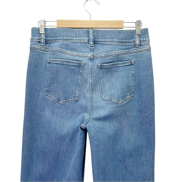 NWT SPANX Flare Jeans Size Large Tall Stonewashed Blue Pull-On Stretch Denim NEW - Picture 7 of 13